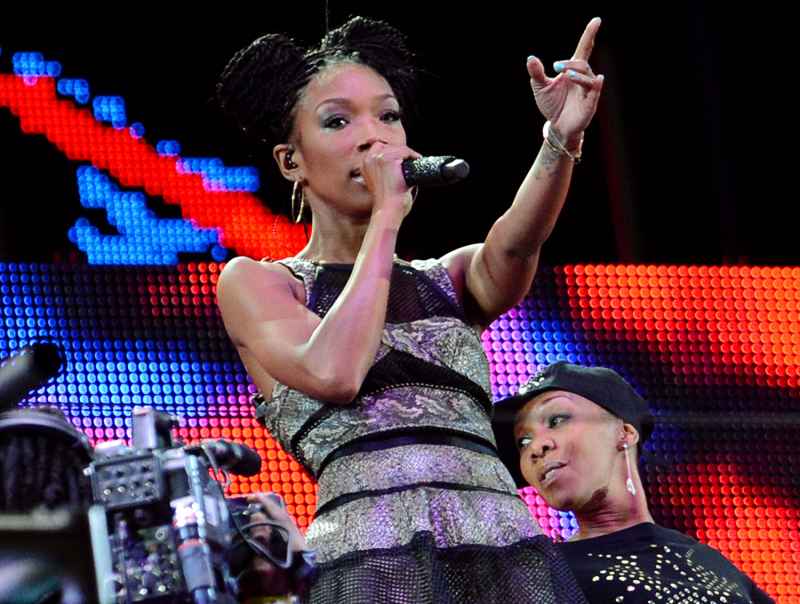 Brandy performs on August 17, 2013 in Soweto, South Africa