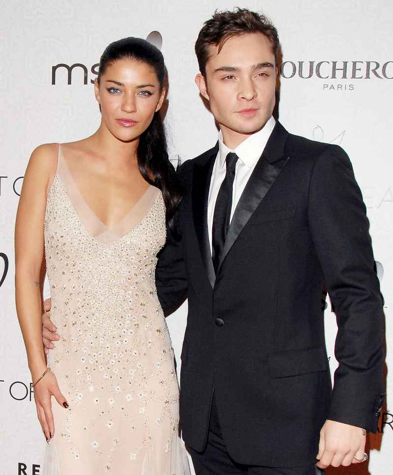 Jessica Szohr and Ed Westwick arrive at The Art of Elysium's 3rd Annual Black-Tie Charity Gala "Heaven" at 9900 Wilshire Blvd in Beverly Hills, California.