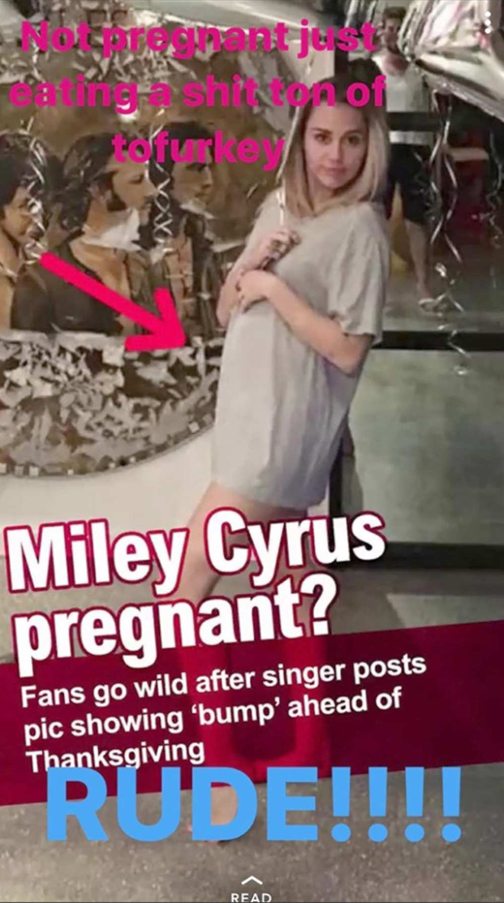 Miley Instagram story