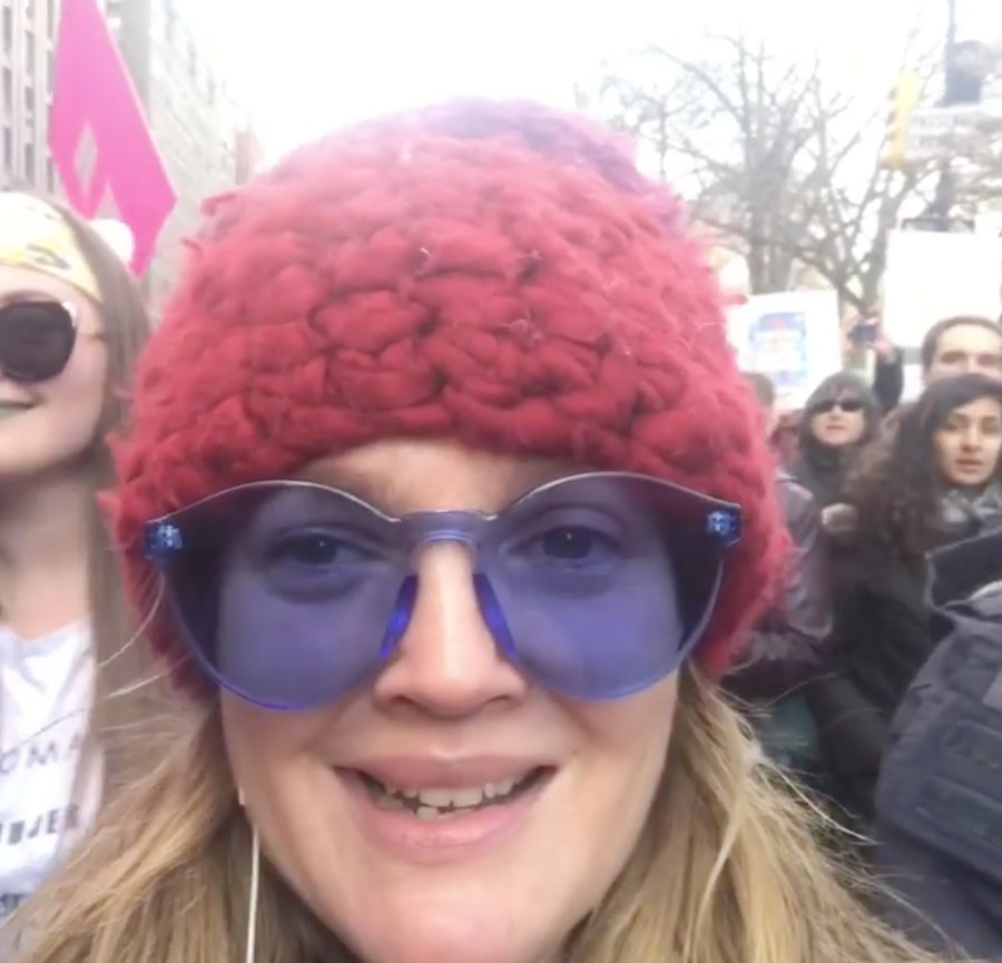 Drew Barrymore, Women's March 2018
