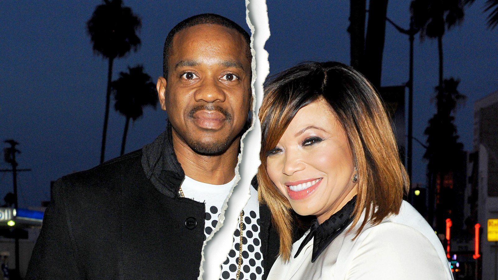 Duane Martin and Tisha Campbell attend Vivica A. Fox's 50th birthday celebration at Philippe Chow in Beverly Hills, California.