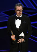 Gary Oldman accepts Best Actor for "Darkest Hour" onstage during the 90th Annual Academy Awards