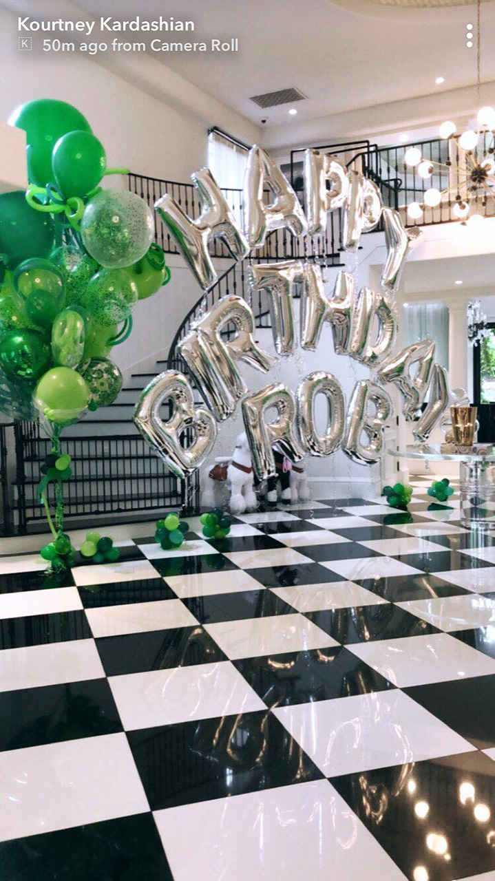 Kourtney Kardashian, Rob Kardashian, Birthday, Balloons