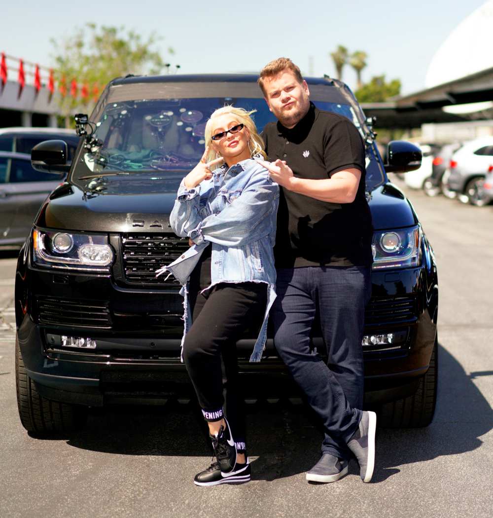 Christina Aguilera and James Corden on ‘Carpool Karaoke’