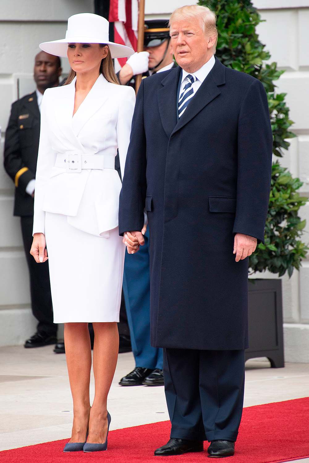 Donald Trump Melania Trump holding hands