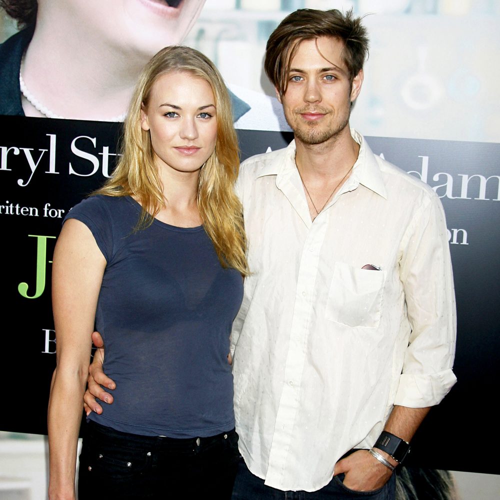 Yvonne Strahovski and Tim Loden arrive at The "Julie & Julia" Premiere at Mann Village Theatre on July 27, 2009 in Westwood, Los Angeles, California.