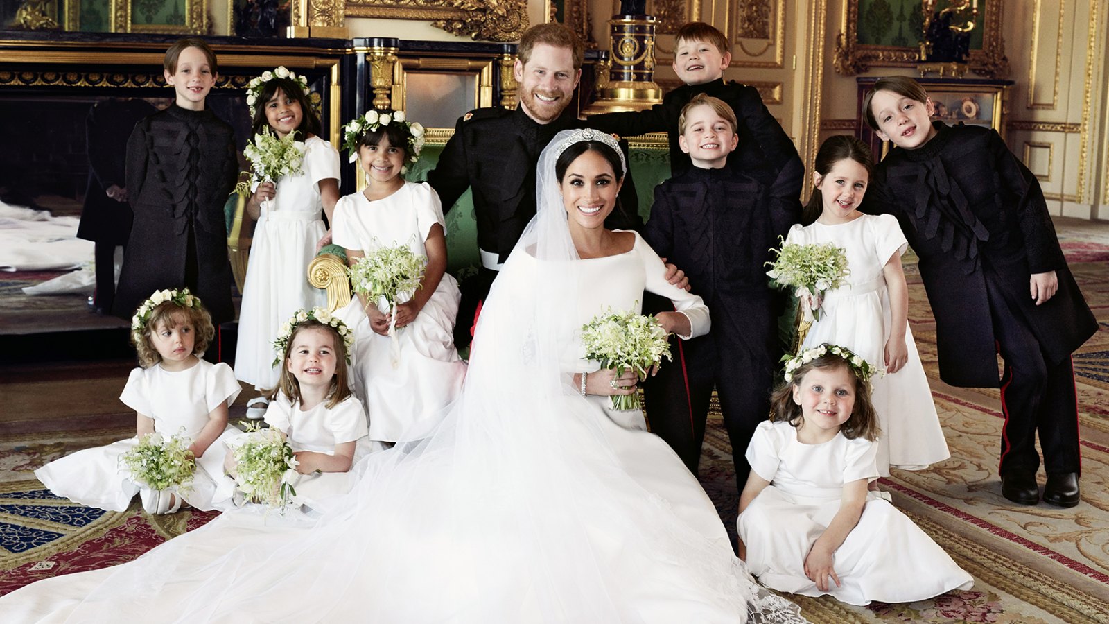 Prince Harry Meghan Markle Official Wedding Photo Emerald Couch