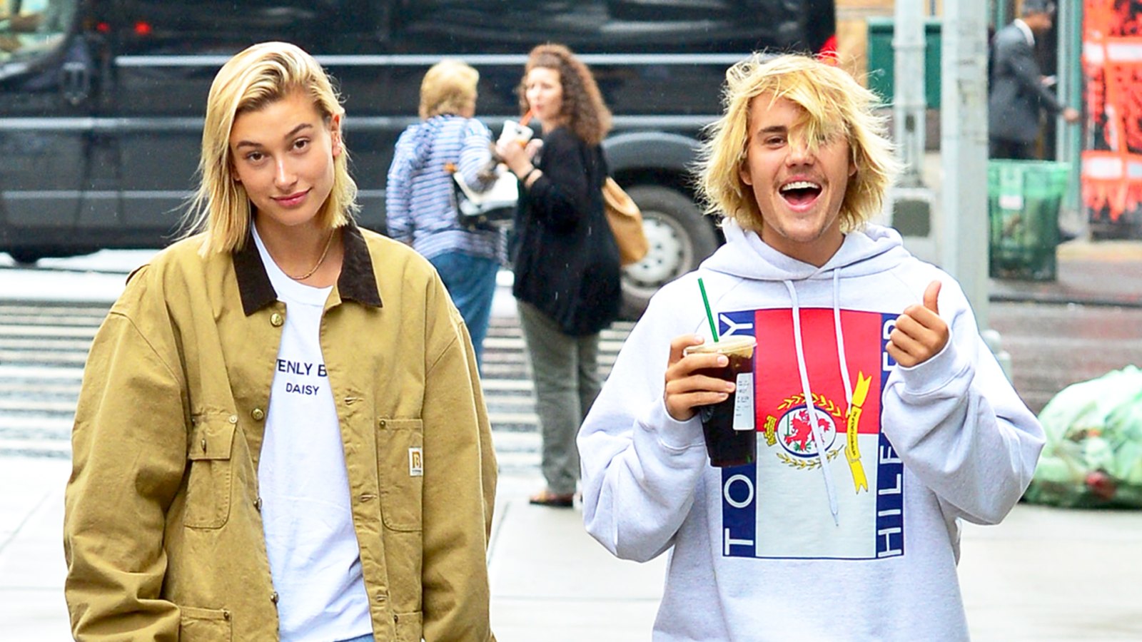 Justin Bieber and Hailey Baldwin go for walk in New York City on June 13, 2018.