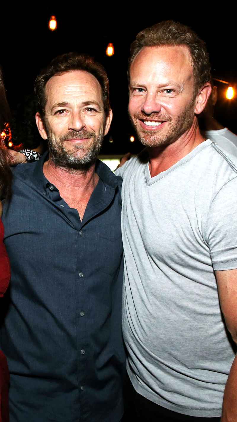 Ian Ziering Posts Tribute to Former ‘90210’ Costar Luke Perry After His Stroke: ‘No Words Can Express What My Heart Feels’