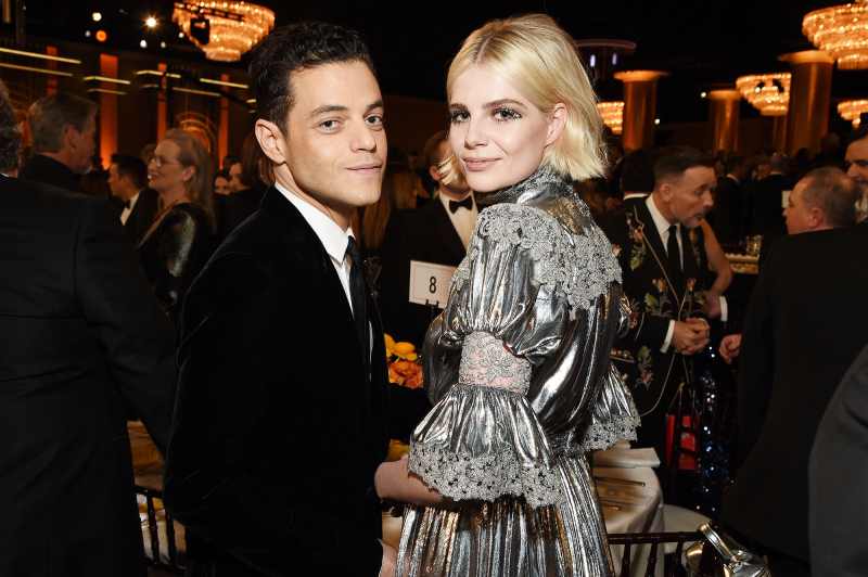 Rami Malek and Lucy Boynton Inside the Golden Globes 2020