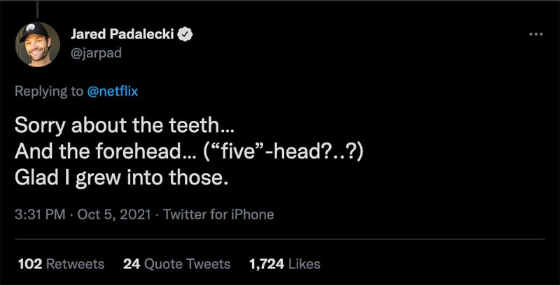 Jared Padalecki Joking Apologizes to Fans for His ‘Gilmore Girls’ Teenage Looks on the Show’s 21st Anniversary