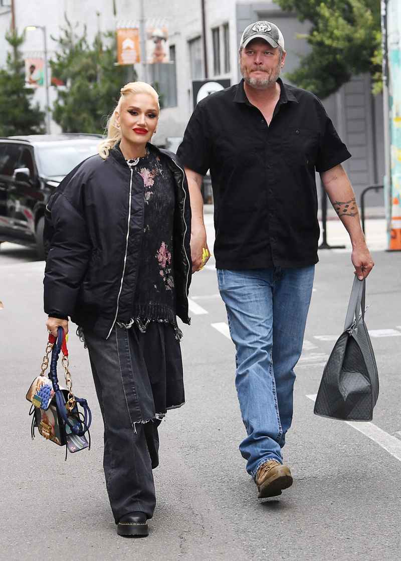 Gwen Stefani and Blake Shelton hold hands on date night together in L.A