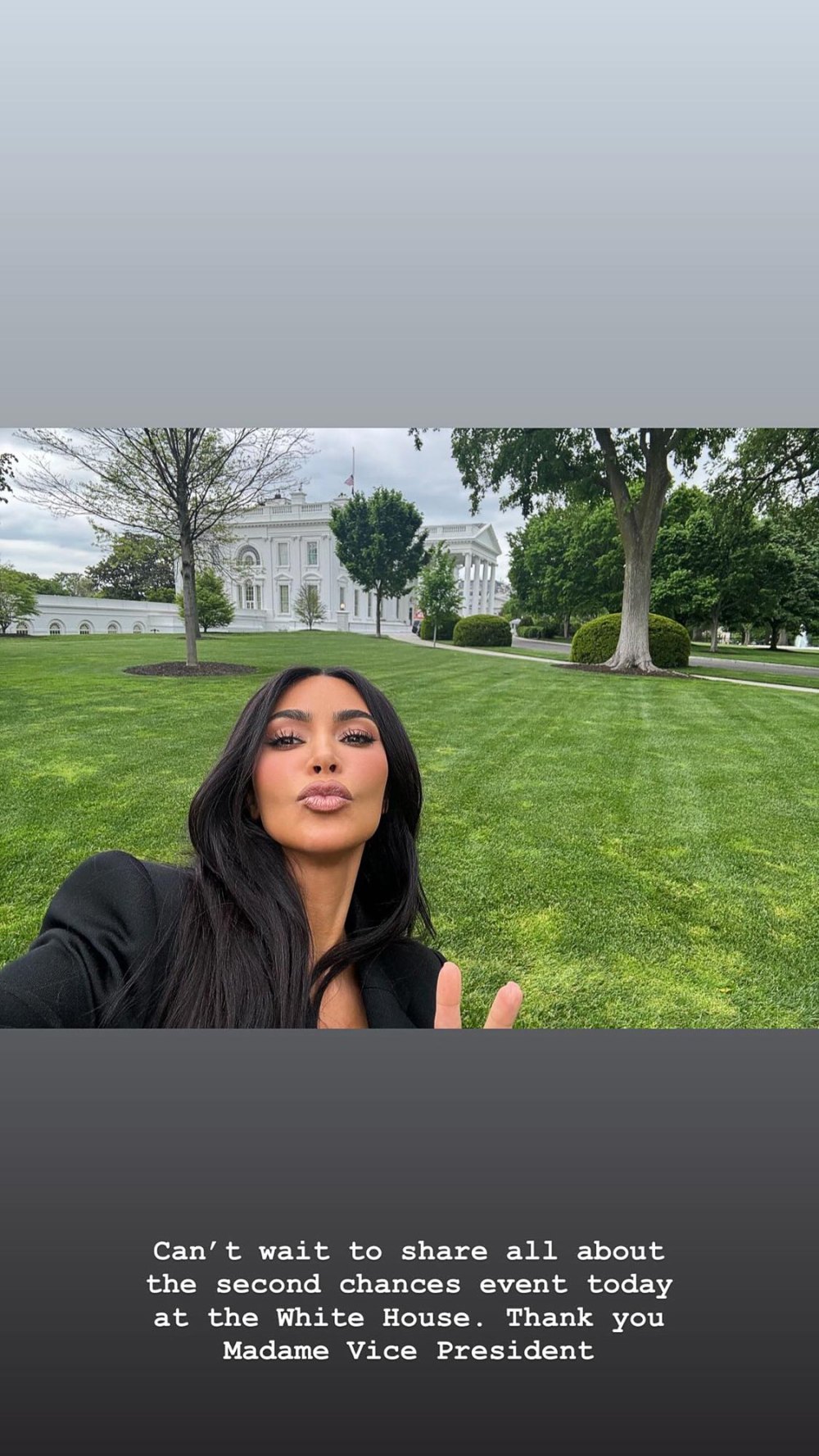 Kim Kardashian Makes a Duck Face Outside the White House Following Visit With Vice President 274
