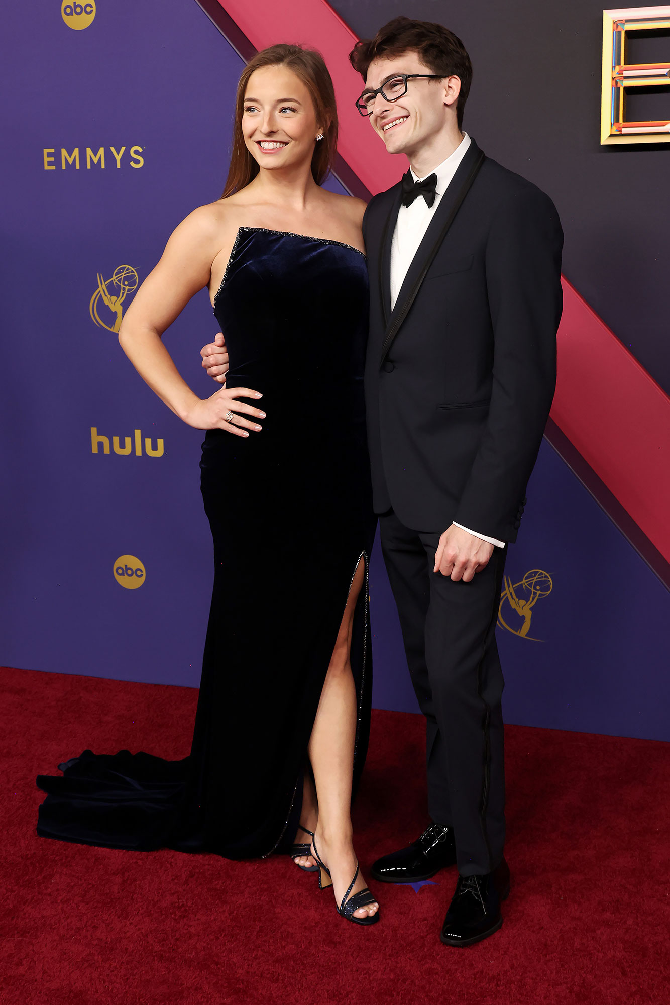 Stephen Nedoroscik Walks 2024 Emmys Red Carpet With Girlfriend Tess