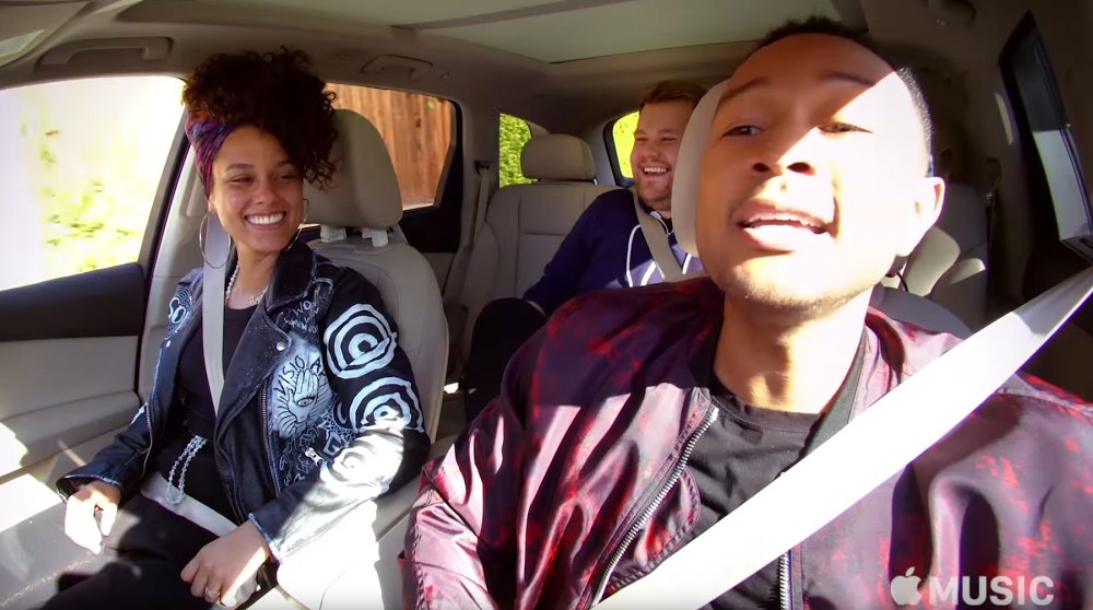 Alicia Keys, James Corden, and John Legend do Carpool Karaoke