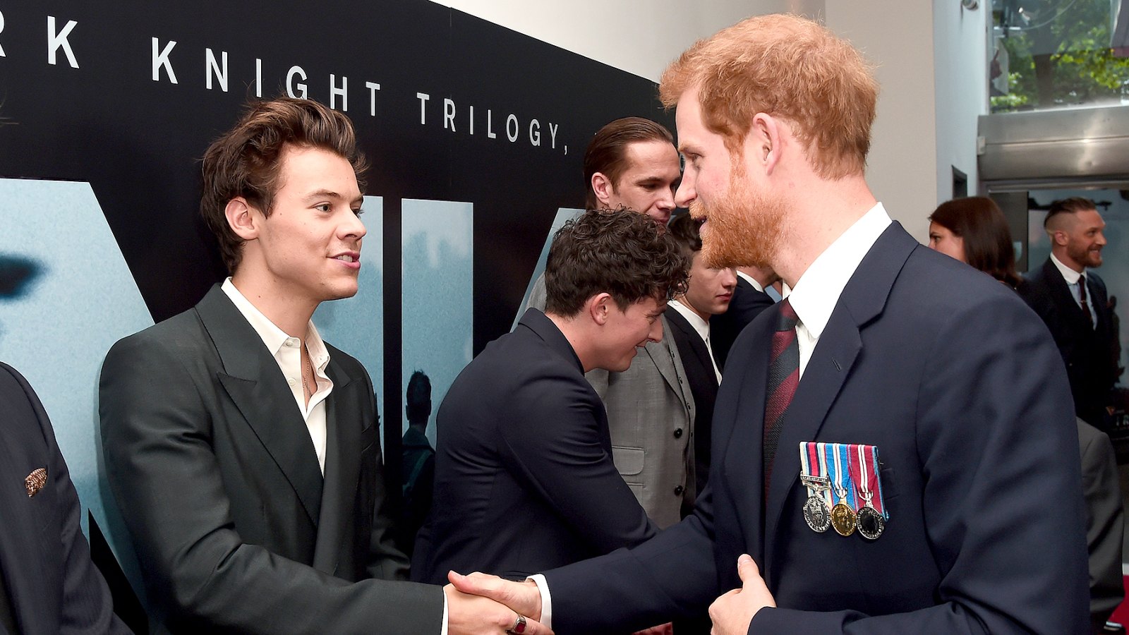 Harry Styles and Prince Harry attend the 'Dunkirk' World Premiere at Odeon Leicester Square on July 13, 2017 in London, England.