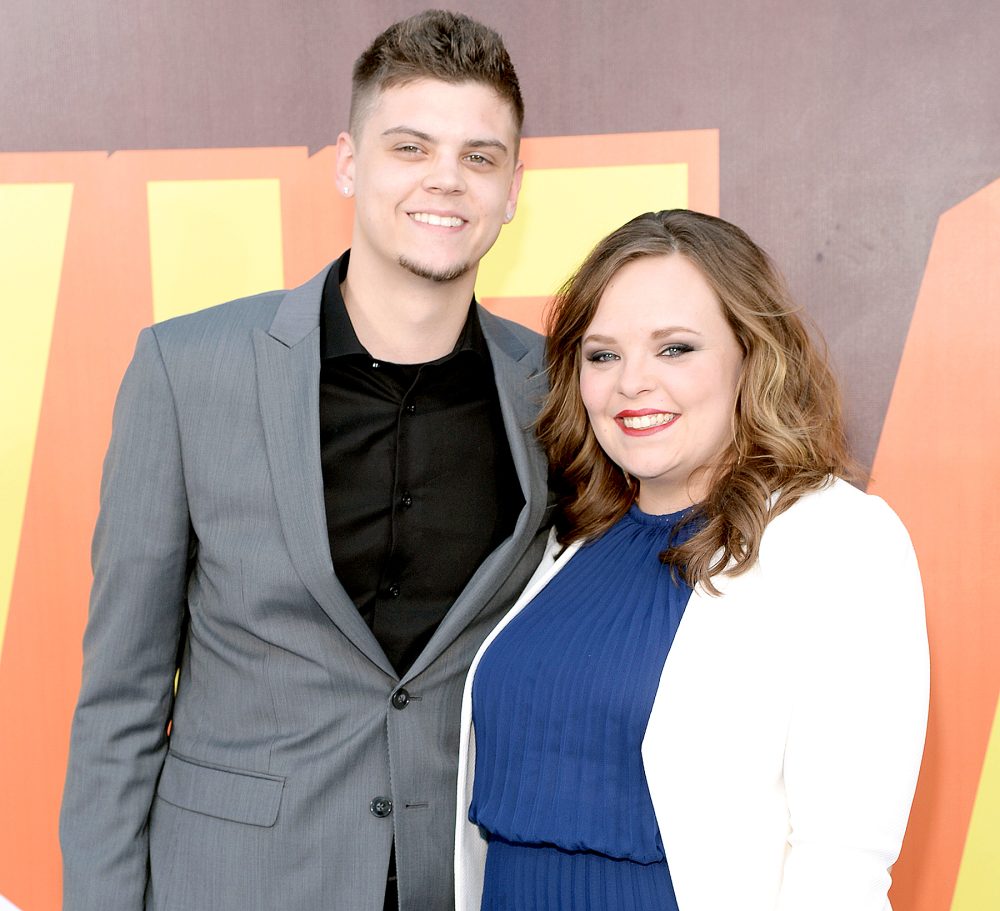 Tyler Baltierra and Catelynn Lowell attend The 2015 MTV Movie Awards.