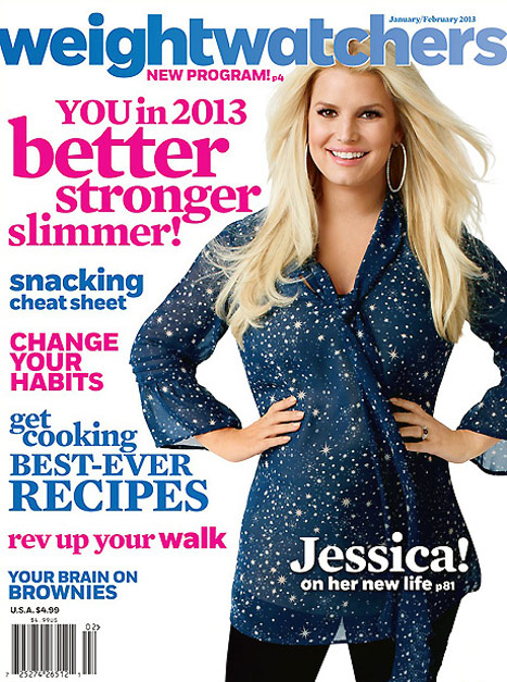 Jessica Simpson Shows Off 50 Pound Weight Loss On Weight Watchers Magazine Cover Us Weekly