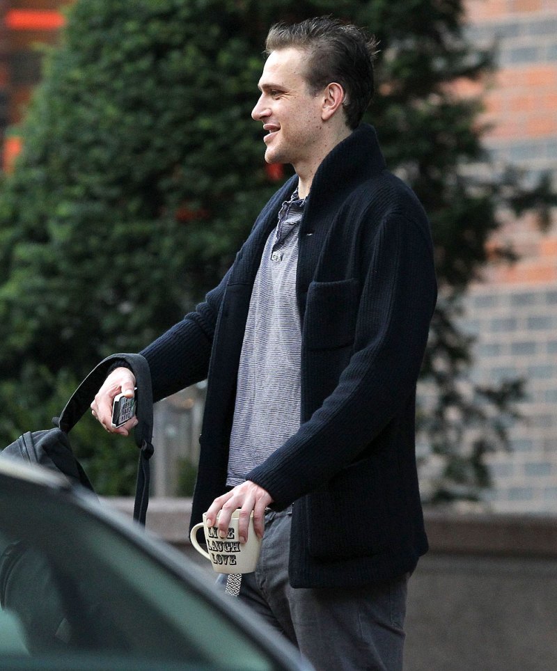 Jason Segel on set in Boston, MA Oct 17, 2013