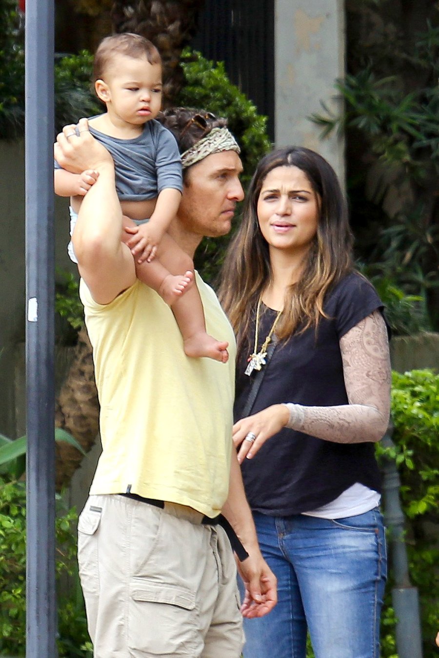 Matthew McConaughey Carries Livingston During Family Outing Photos