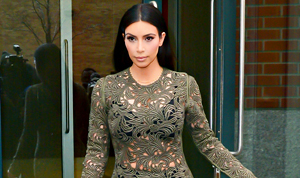 Kim Kardashian Layered a Totally See-Through Lace Dress Over an Even Lacier  Bra and Underwear Set