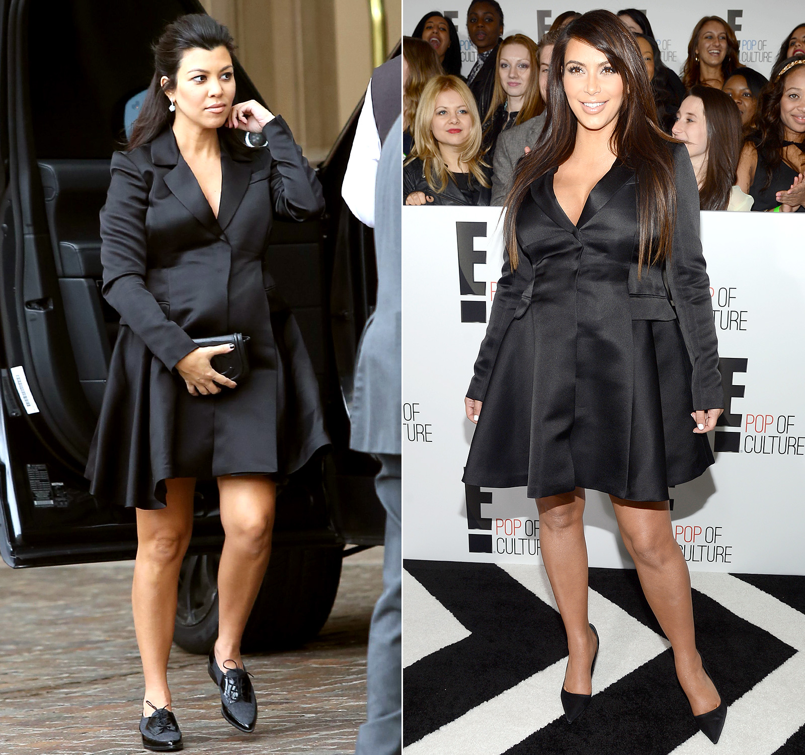 Kourtney Kardashian Borrows Kim S Maternity Dress For Her Baby Shower