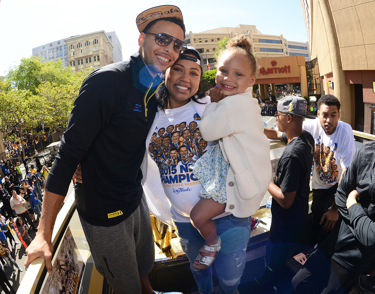 Riley Curry Steph Curry Golden State Warriors Parade