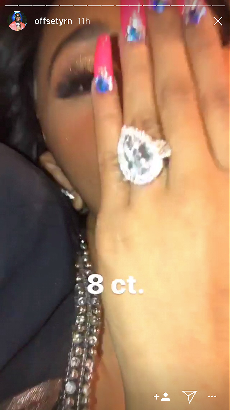 Cardi b hot sale engagement ring