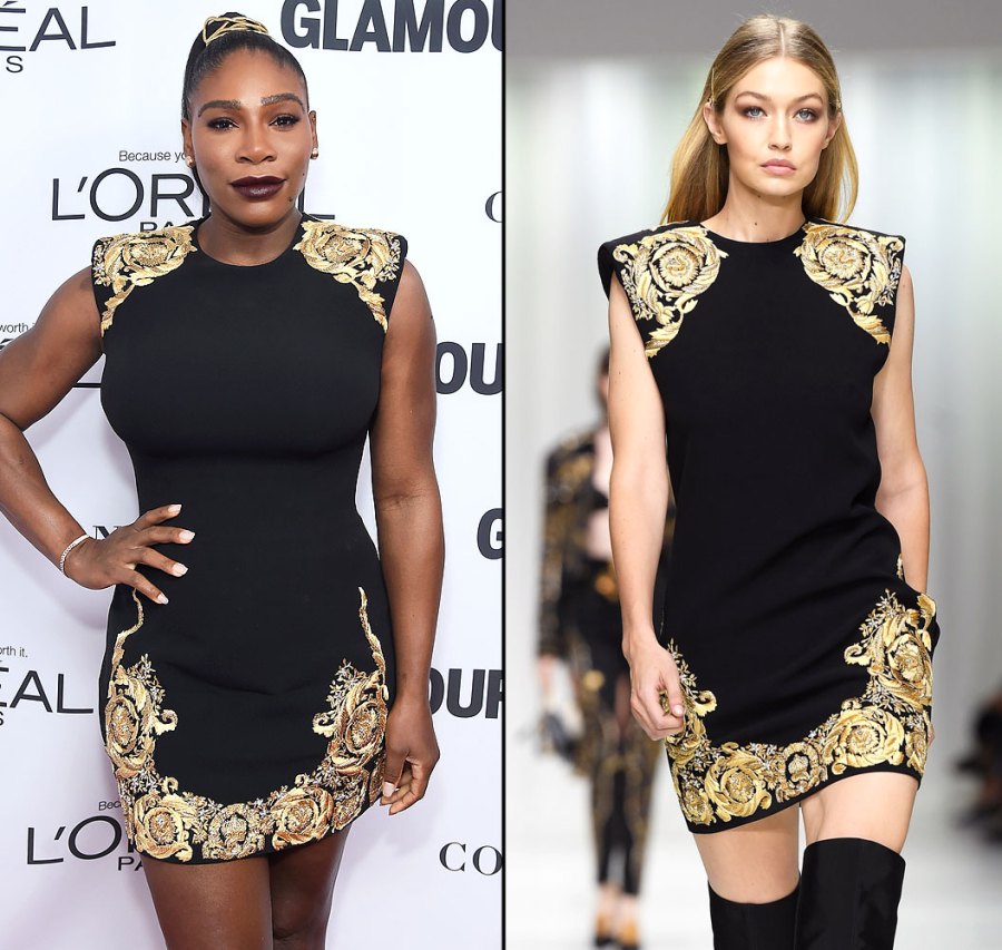 Serena Williams Twinned With Gigi Hadid In Versace At