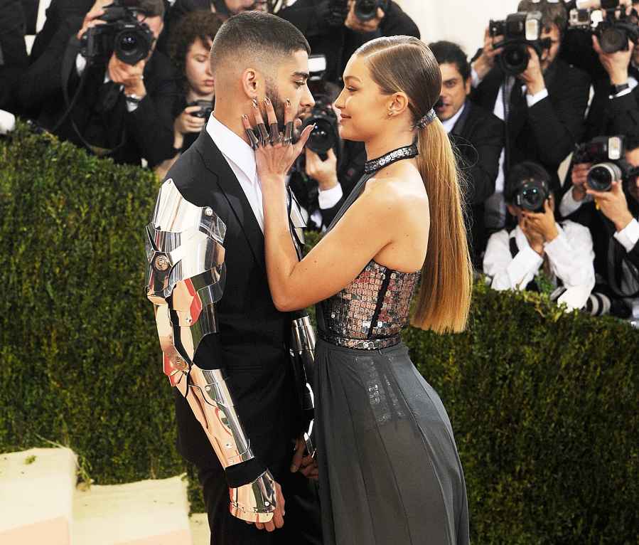 Gigi Hadid Zayn Malik Celebrate Two Year Anniversary With A Kiss Us Weekly 