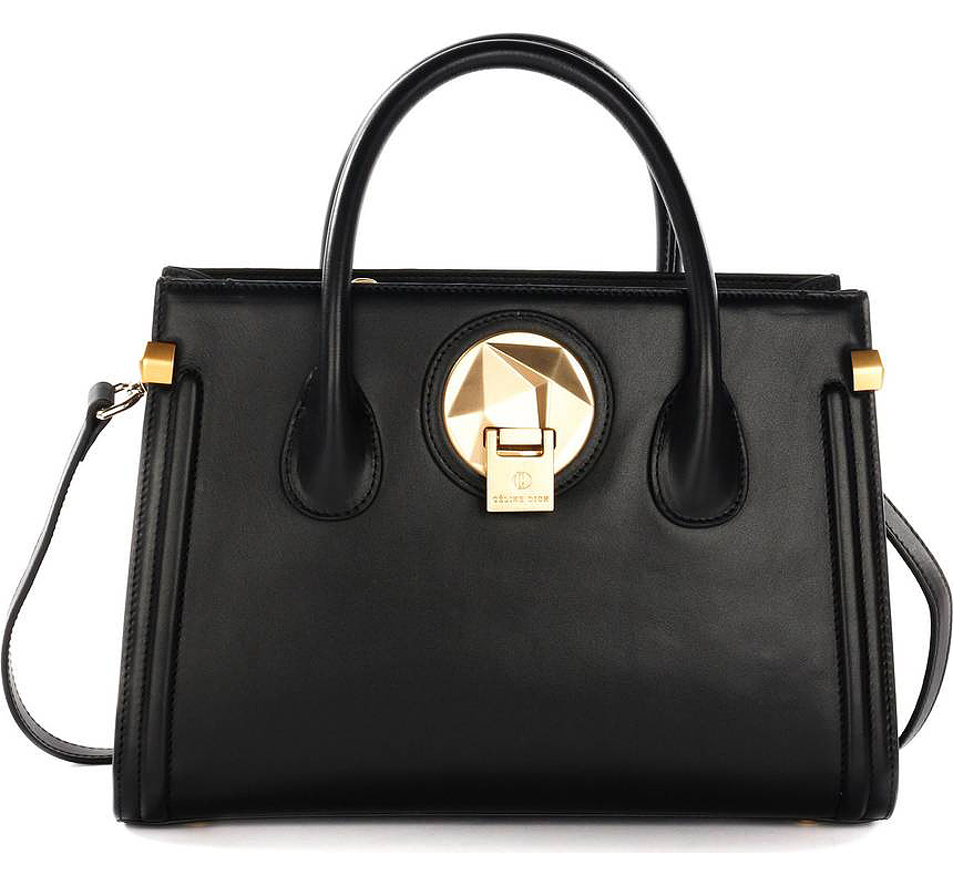 Celine Dion Black Vegan Leather Bag Detachable Crossbody Strap | eBay