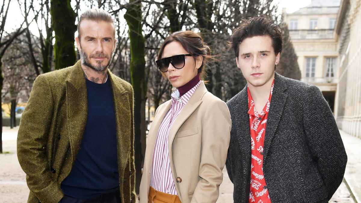 David Beckham joins Kate Moss at Paris men's fashion week for