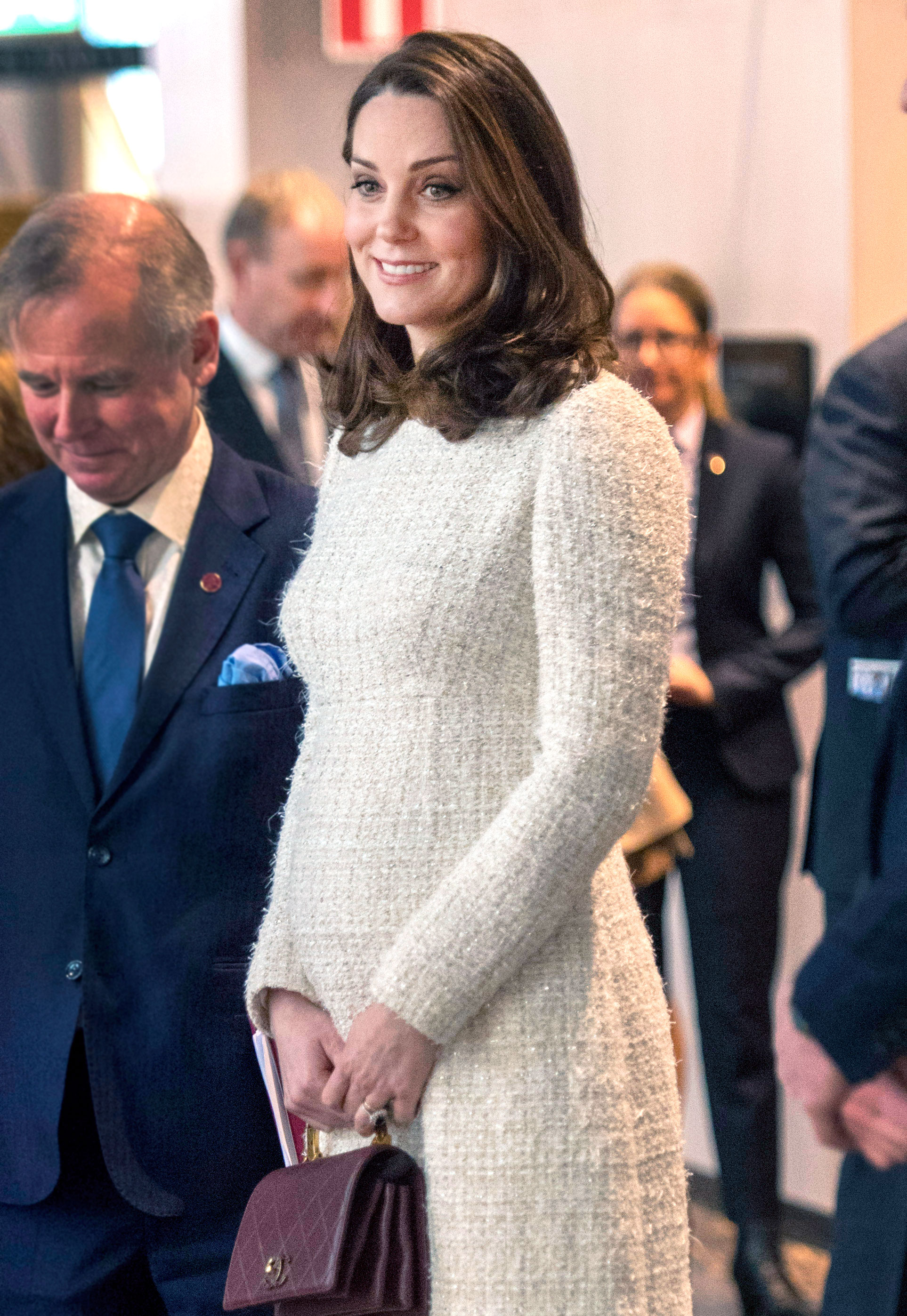 Kate Middleton in Yellow Lace Dress for Traditional Market Visit