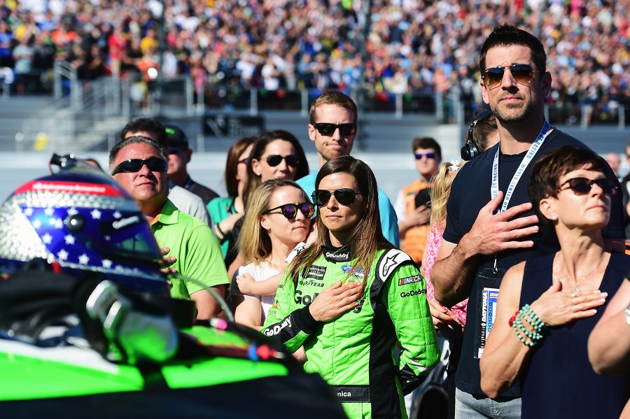 Aaron Rodgers Danica Patrick Kiss At The Daytona 500 Photos