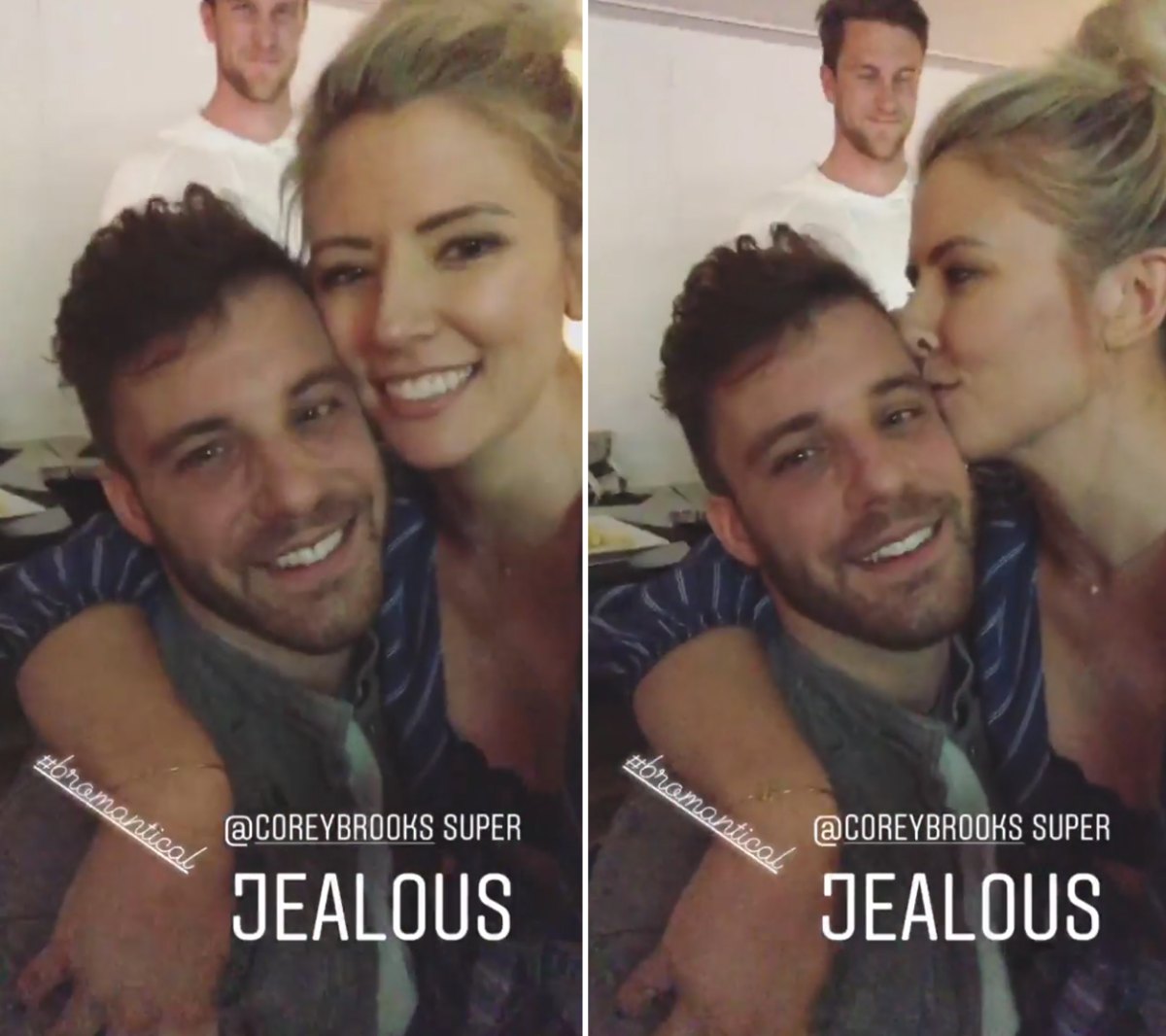 Bachelor S Danielle Maltby Big Brother S Paul Calafiore Pack On Pda Usweekly