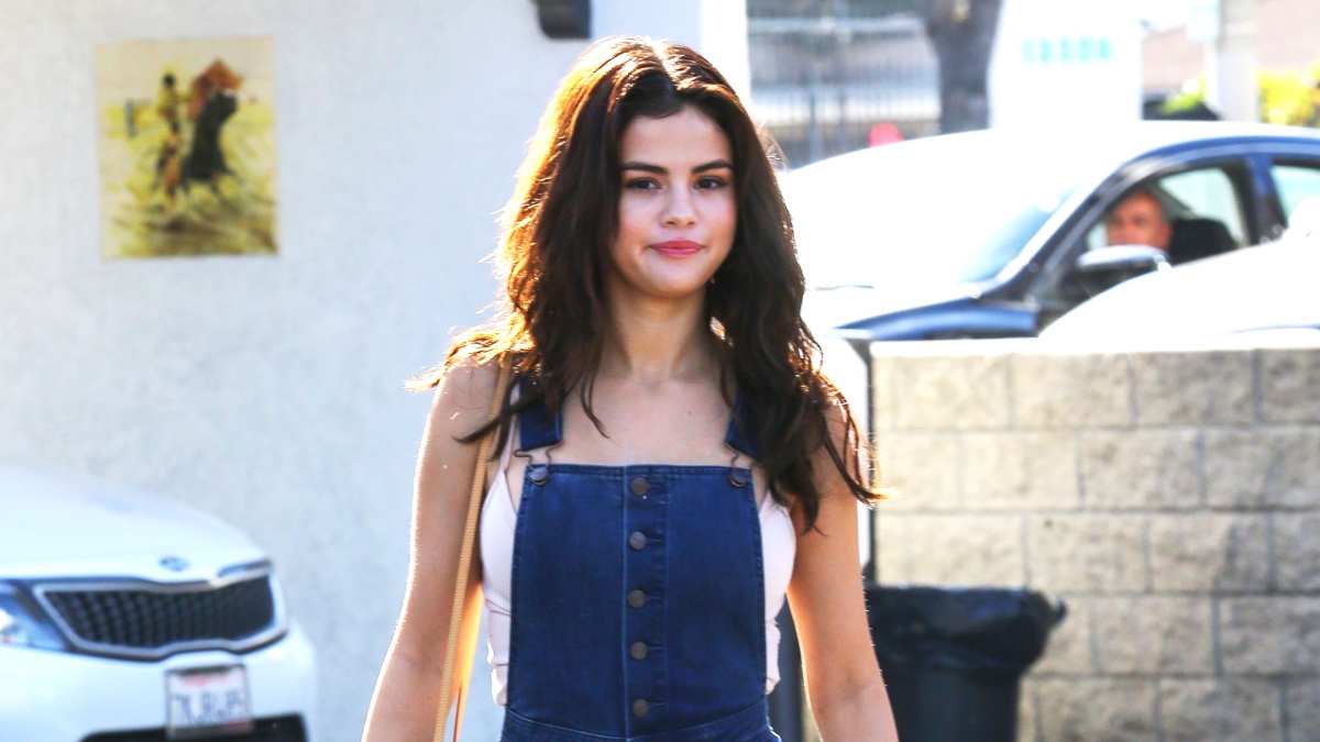 Selena Gomez Wears Wrangler Denim Overalls