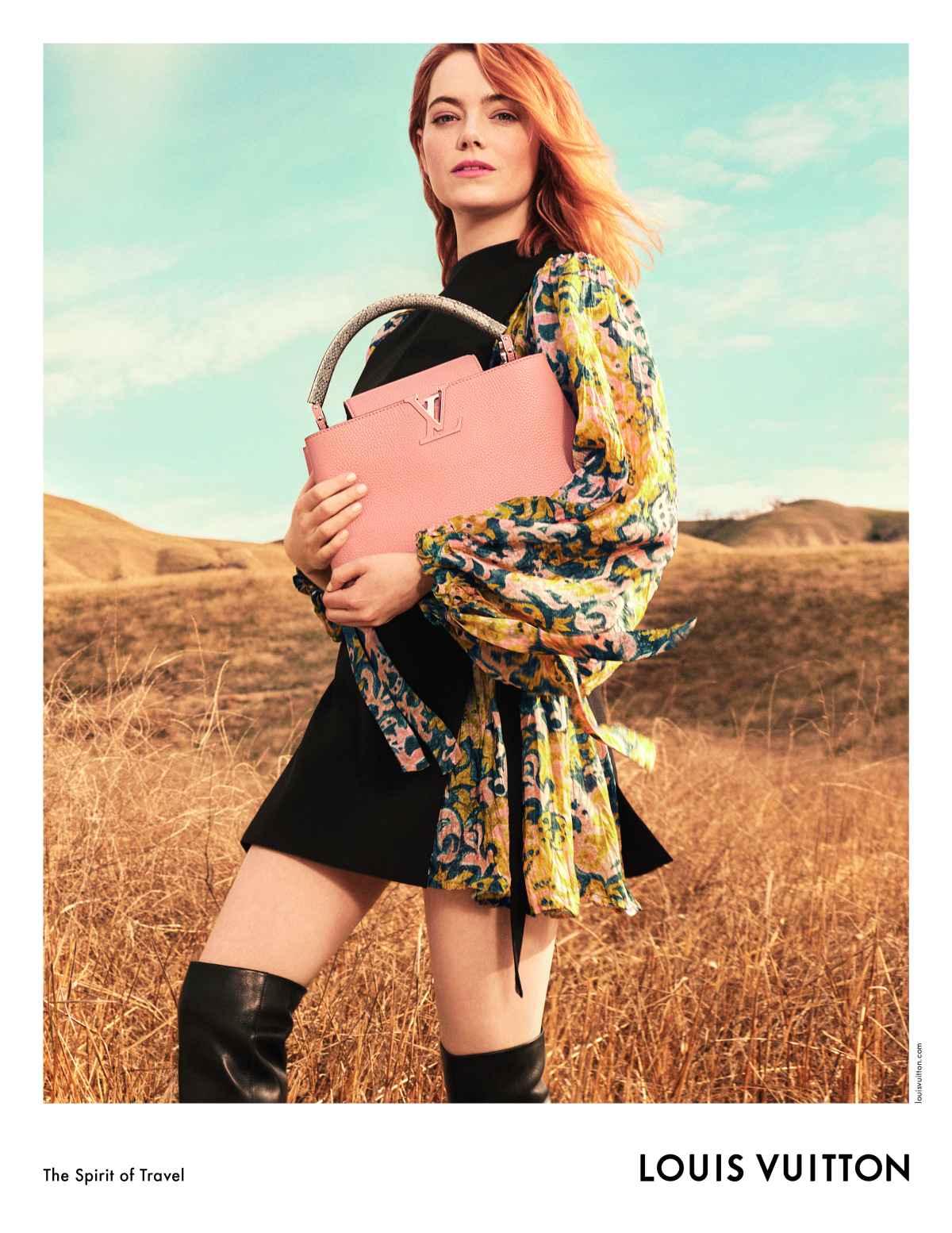 Emma Stone 2-pg clipping 2019 ad for Louis Vuitton