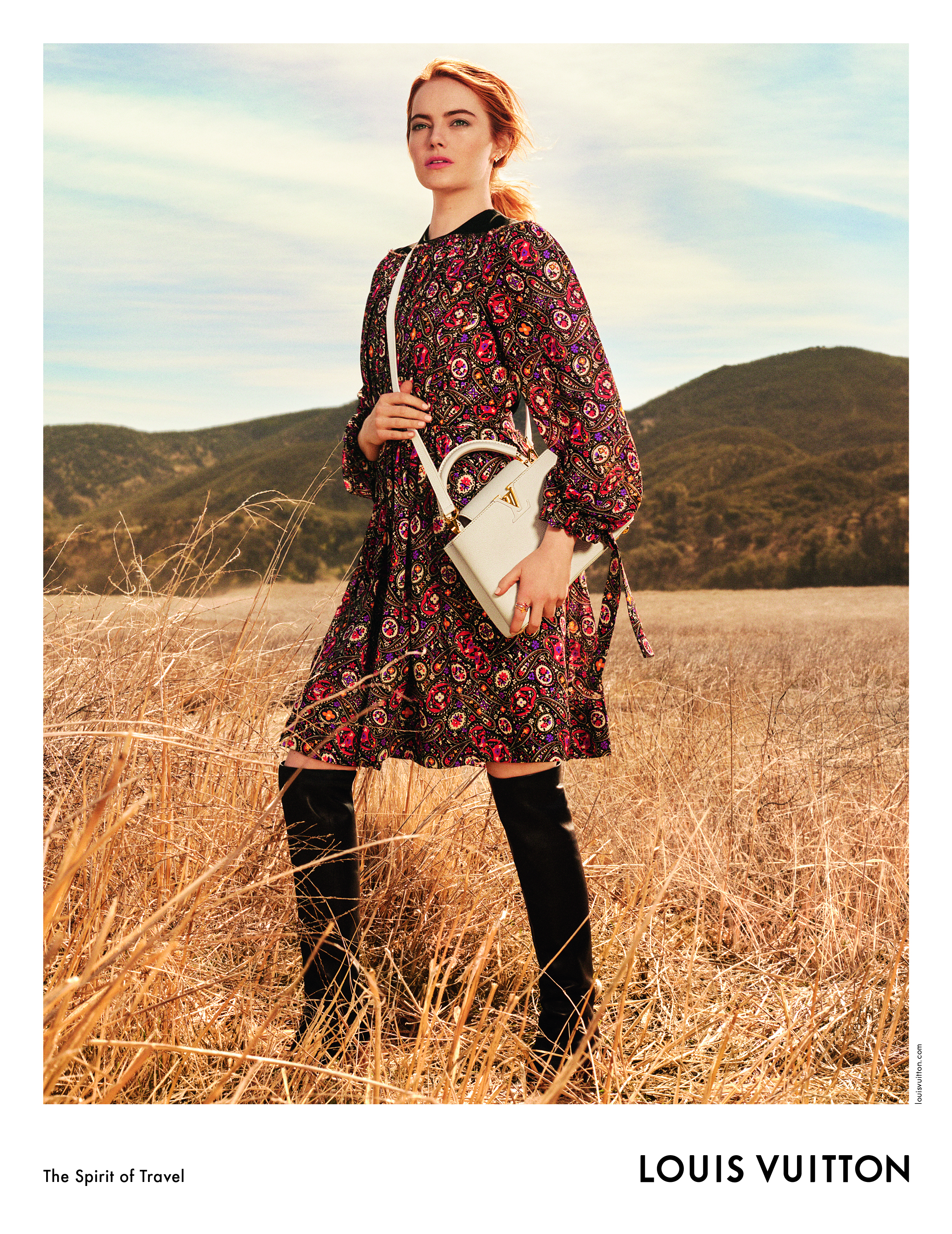 2020 LOUIS VUITTON Handbags : EMMA STONE Magazine PRINT AD ( 4-pg )