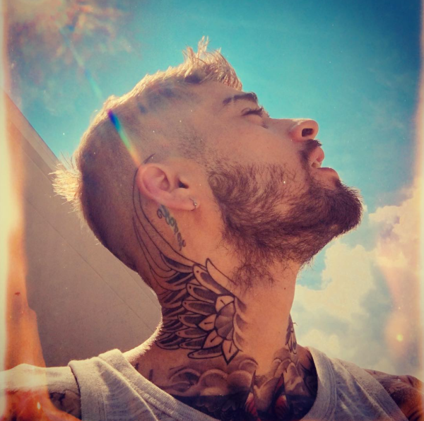 Blond Zayn Malik Reveals Rose Head Tattoo After Gigi Hadid Split 