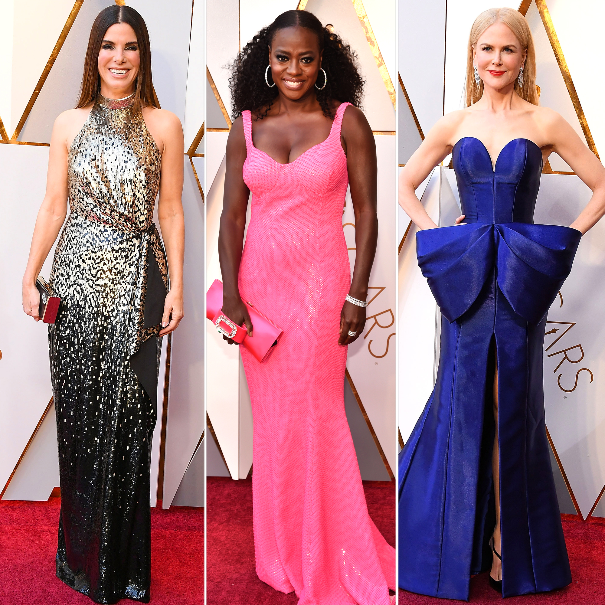 Oscars 2018 Dress Trends White Metallic Sequins Us Weekly