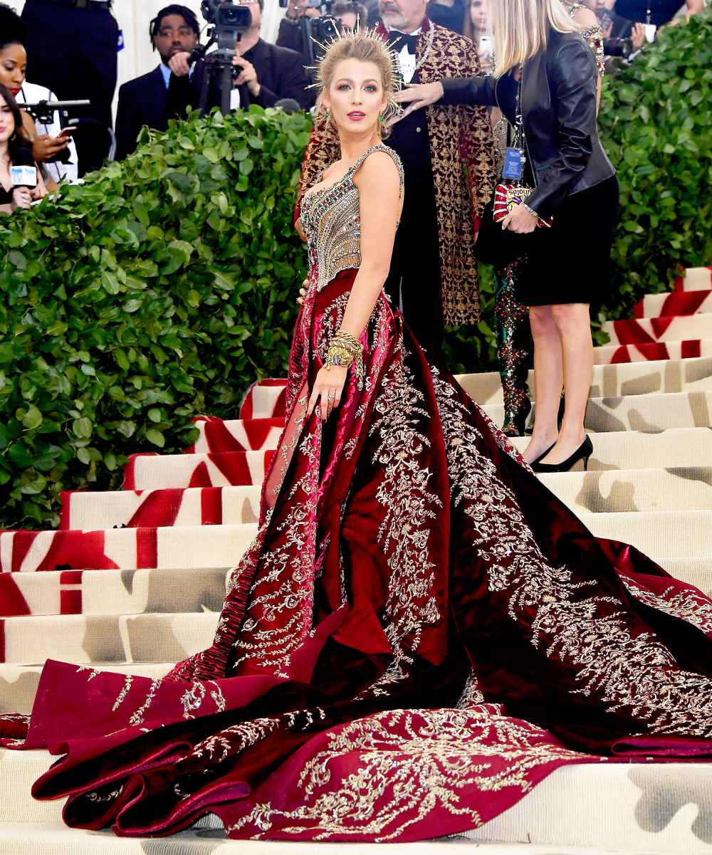 Blake Lively and Christian Louboutin at the 2018 MET Gala 