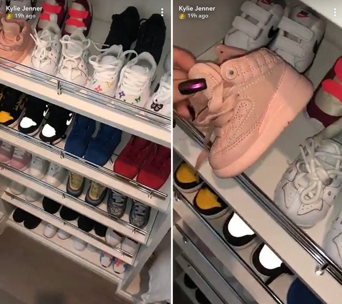 Kylie's shoe closet // Via Snapchat #KylieJennerHouse