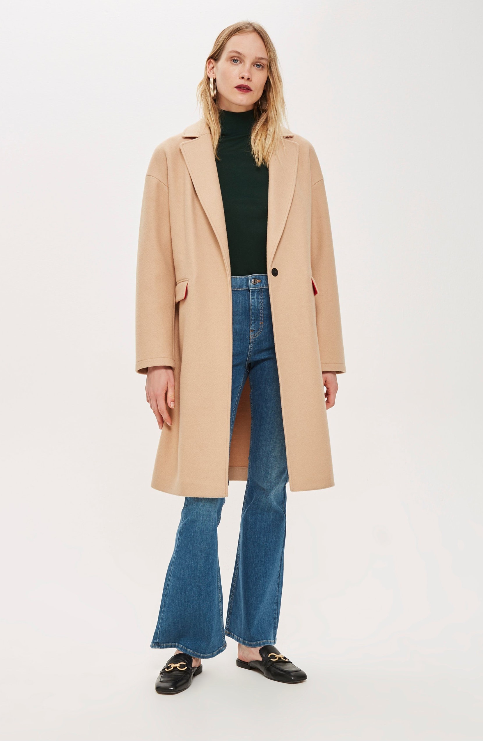 camel trench coat topshop