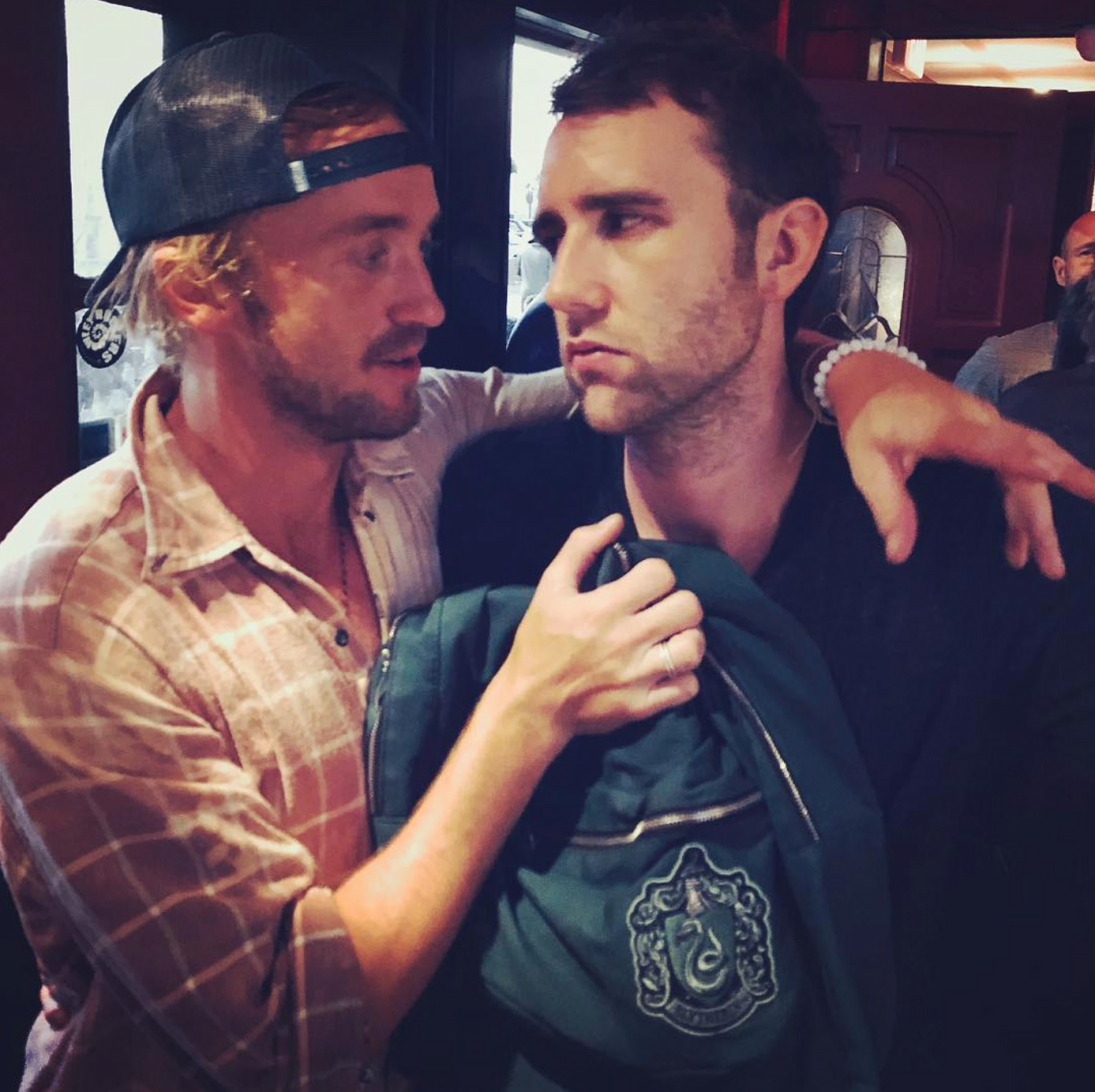 Tom Felton Matthew Lewis Have Mini Harry Potter Reunion Pics