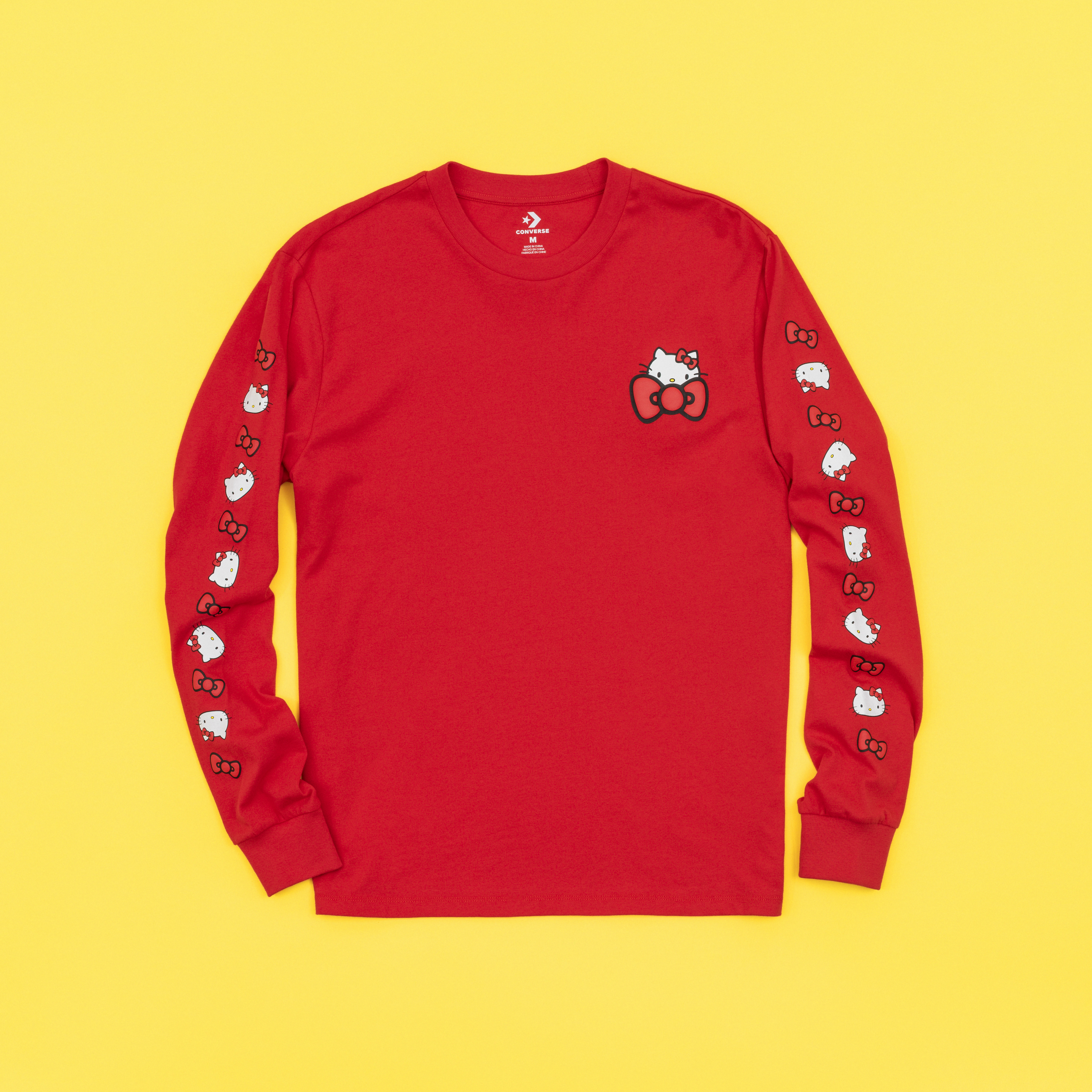 Converse hello hot sale kitty shirt