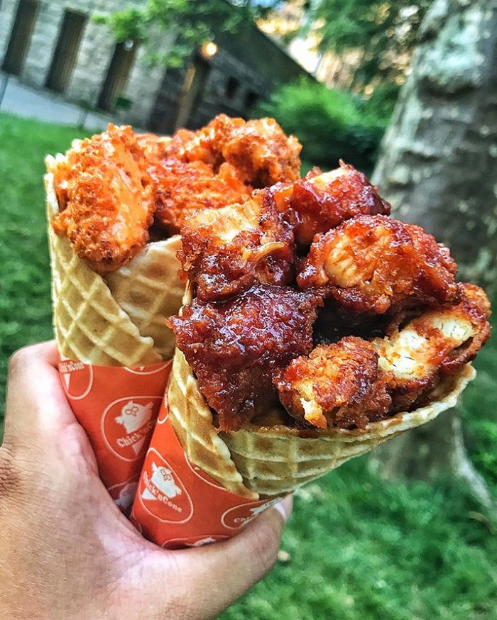 Fried Chicken In A Waffle Cone Is The Latest Food Trend