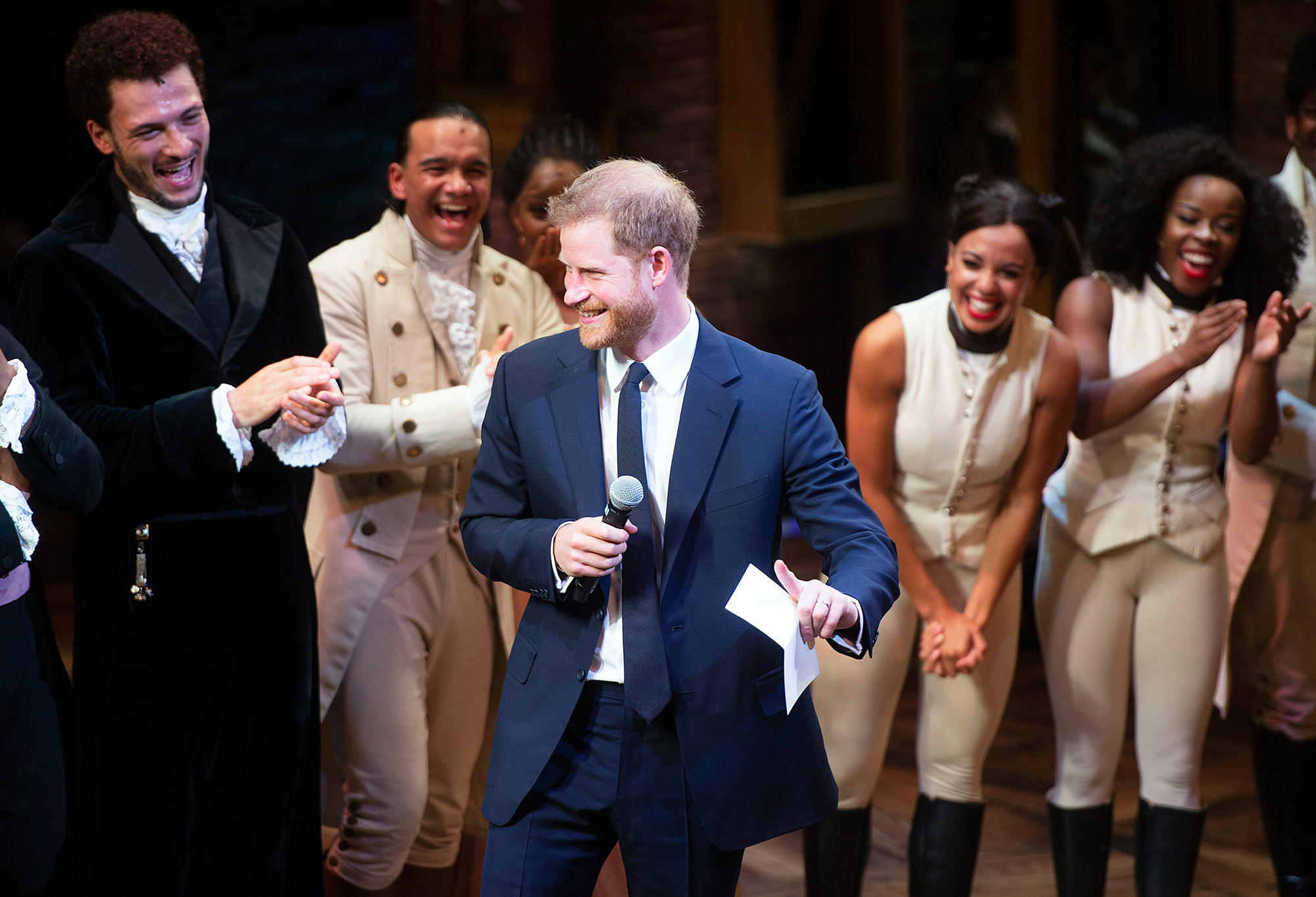 Prince Harry Breaks Into King George III Song at ‘Hamilton’