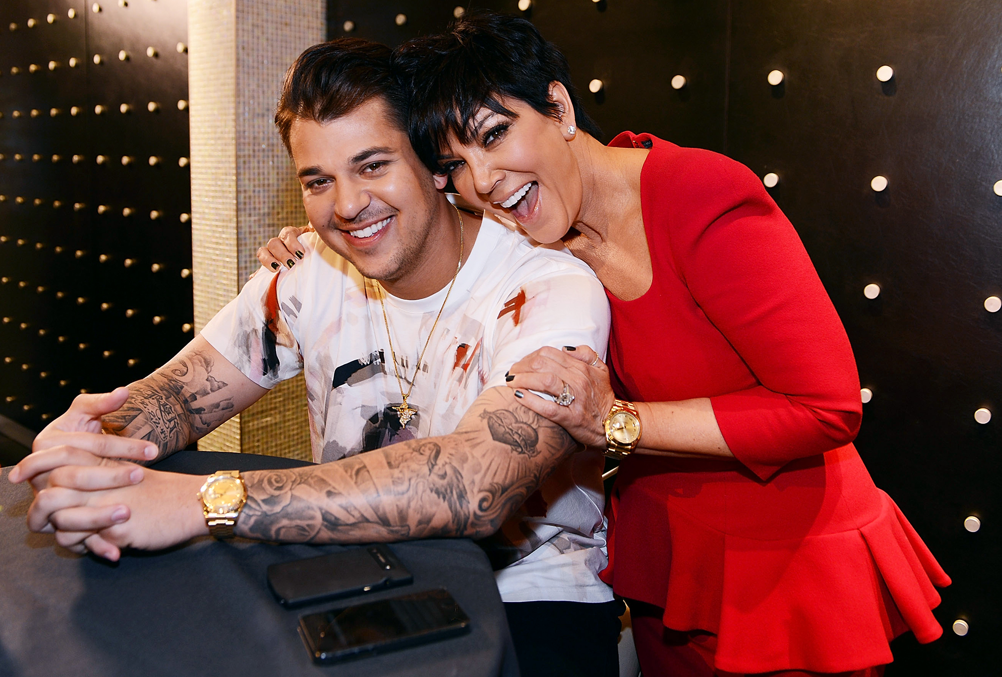 Rob Kardashian gets mom Kris Jenner's face tattooed on his arm