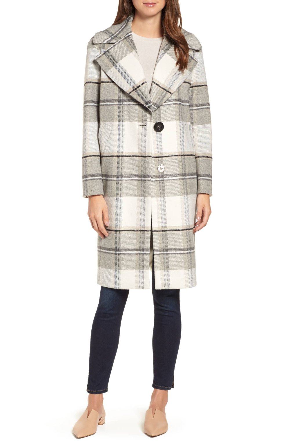 Shop This Chic Plaid Coat for Your Cold Weather Wardrobe | Us Weekly