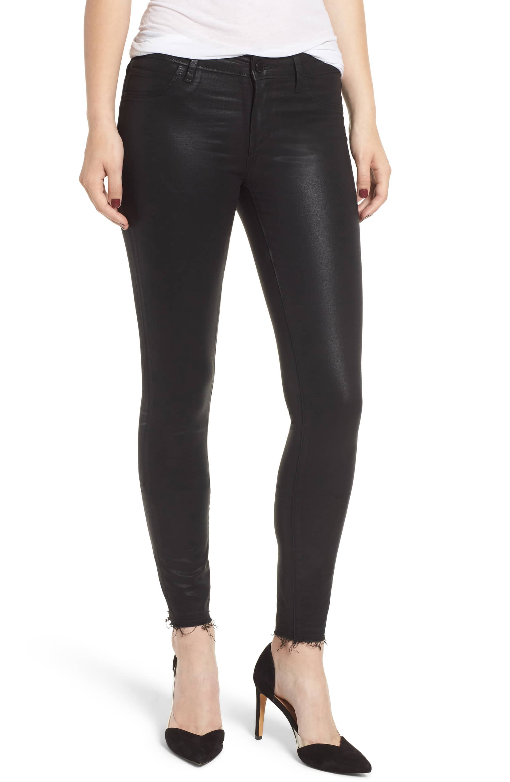 These Coated Skinny Jeans Look Just Like Leather Pants